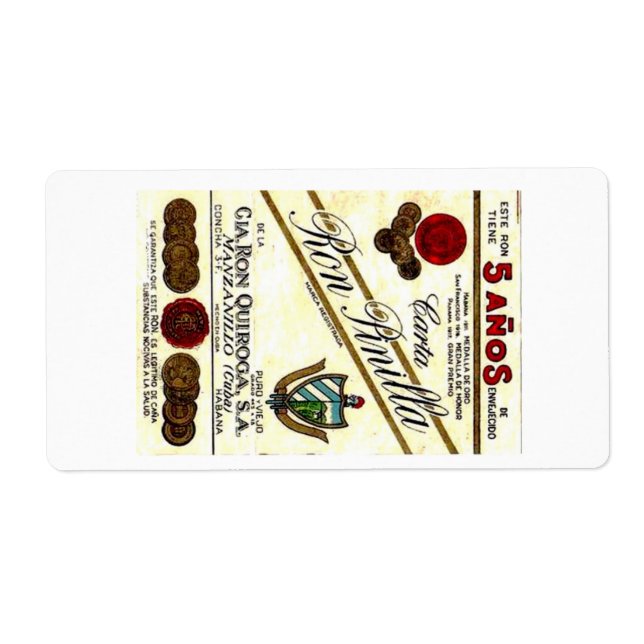 Etiqueta Ron Escudo (Frente)