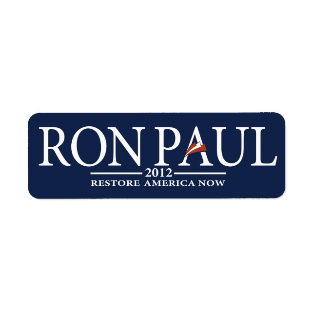 Etiqueta Ron Paul Revolution (Frente)