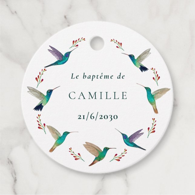 Etiqueta ronde baptême (Anverso)