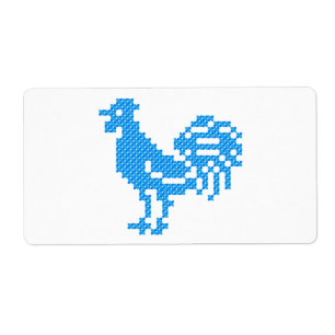 Etiqueta Rooster azul