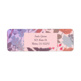 Etiqueta Ropa botánica de bonitos y hojas