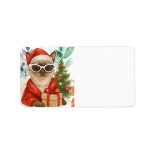 Etiqueta Ropa de gato de Santa Gafas de sol lleva regalo de