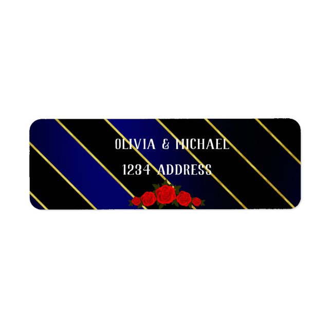 Etiqueta Ropa de oro negro (Frente)