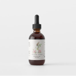 Etiqueta Rosa Aceites Esenciales Botella Acuarela Floral