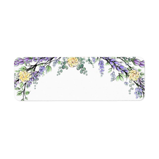 Etiqueta Rosa amarilla de lavanda y eucalipto (Frente)