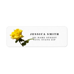 Etiqueta Rosa amarilla personalizada