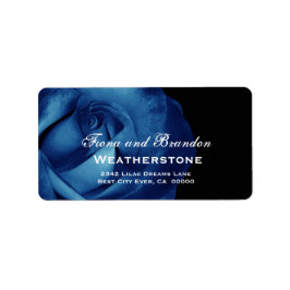 Etiqueta Rosa azul de la Marina Boda A003