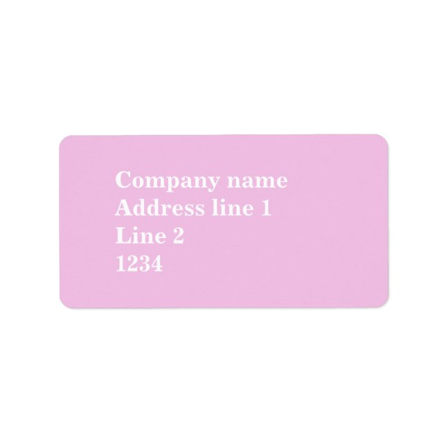 Etiqueta Rosa bebé (Frente)