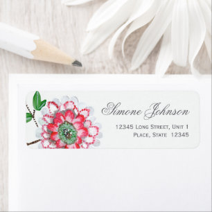 Etiqueta Rosa botánico Floral Boda