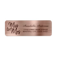 Rosa Chic Oro Metalizado Foil Brillo Señorita a Sr