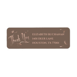 Etiqueta Rosa Dandelion Boda sencilla y elegante