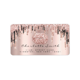 Etiqueta Rosa de besada de novia RSVP levanta a Purpurina s