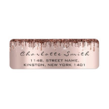 Rosa de gotas de novia RSVP Dirección de devolució