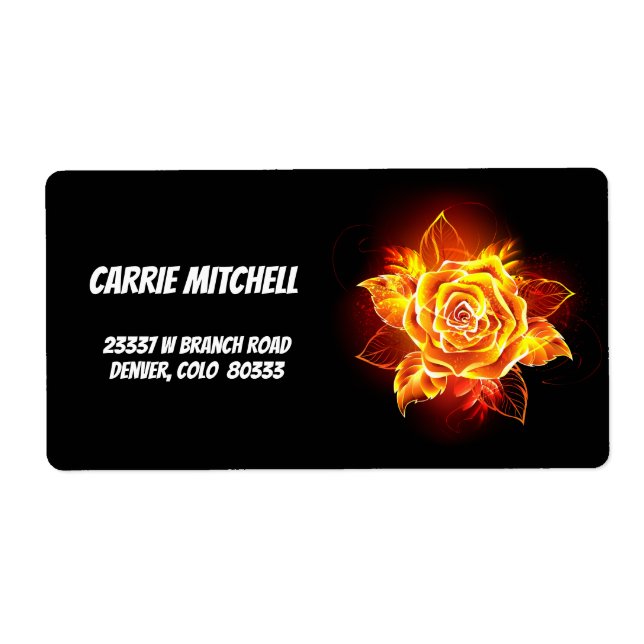 Etiqueta Rosa de incendios en auge (Frente)