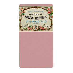 Etiqueta Rosa de Provance un Perfume Francés