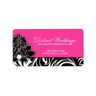 Etiqueta Rosa elegante del logotipo de la joyería de la