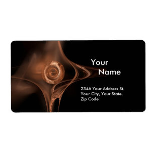 Etiqueta Rosa FRACTAL 1 Negro Marrón