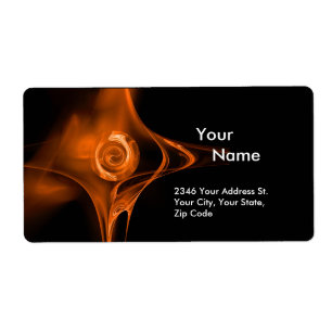 Etiqueta Rosa FRACTAL 1 Negro Marrón Rojo