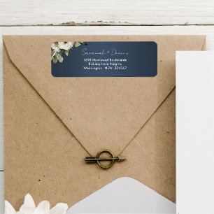 Etiqueta Rosa Garland Boho Dusty Blue Boda