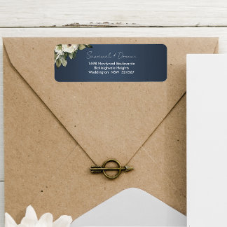 Etiqueta Rosa Garland Boho Dusty Blue Boda