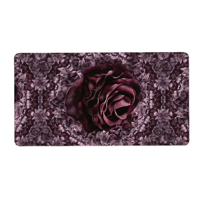 Etiqueta Rosa Mandala (Frente)