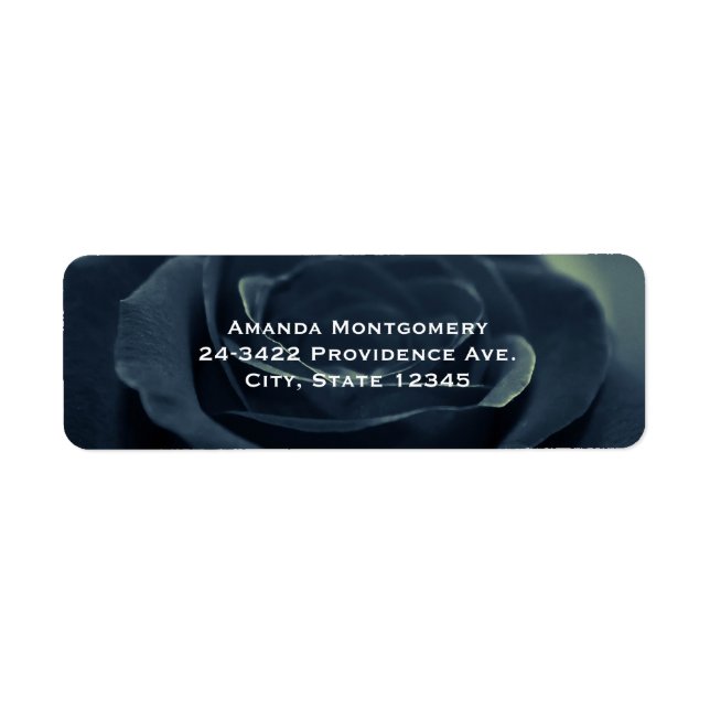 Etiqueta Rosa negro Flor oscura Vibe gótico oscuro (Frente)