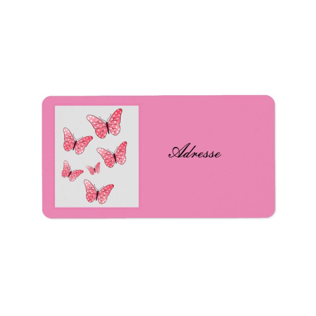Etiqueta Rosa Punkte Adressaufkleber (Frente)