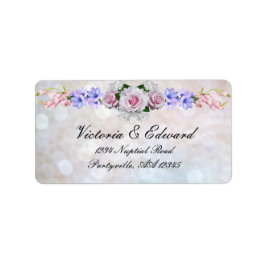 Etiqueta Rosa rosa | Boda de Silver Bokeh