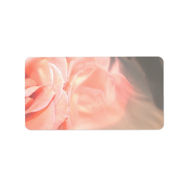 Etiqueta Rosa rosa claro en plata (Frente)