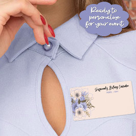 Etiqueta Rosa salvaje de 5 Petales de Peach Violet