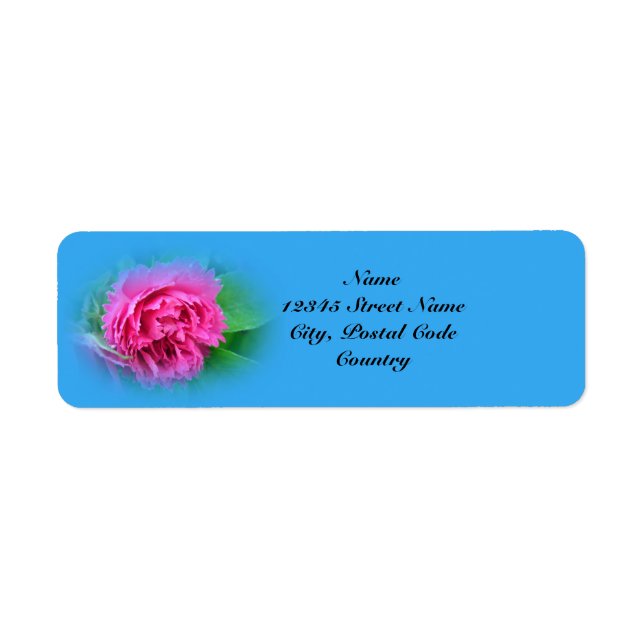 Etiqueta rosa silvestre rosa,azul (Frente)