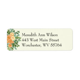 Etiqueta Rosa Vintage de Peach Ivory Boda