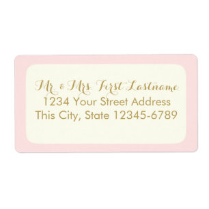 Etiqueta Rosa y Marfil