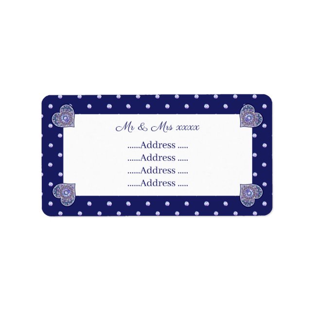 Etiqueta Rosario azul (Frente)