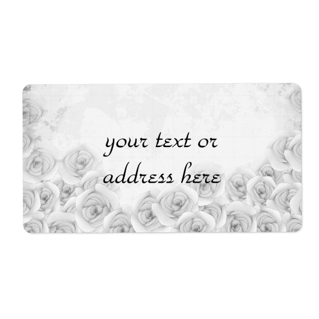 Etiqueta Rosas antiguos grandes (Frente)