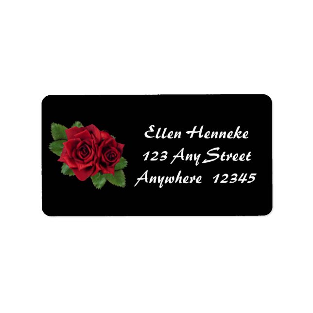 Etiqueta Rosas Black Pearl (Frente)