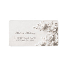 Etiqueta Rosas Blancas Flores 3D | Boda