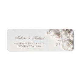 Etiqueta Rosas Blancas Flores 3D | Boda