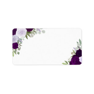 Etiqueta Rosas de color morado Dirección de Boda de DIY en 
