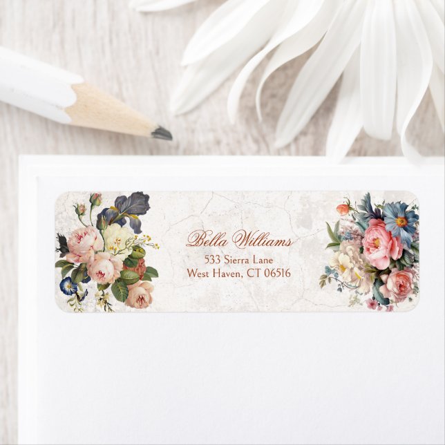 Etiqueta Rosas de cosecha rusa e Iris (In situ)