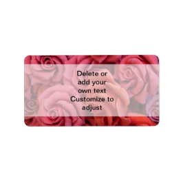Etiqueta Rosas florales rosas