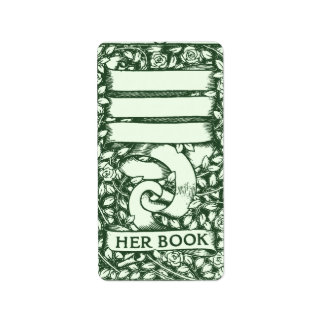 Etiqueta Rosas Personalizable Bookplate