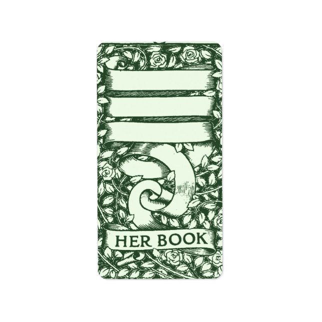 Etiqueta Rosas Personalizable Bookplate (Frente)