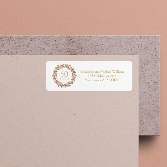 Etiqueta Rosas PINK WILD VESTIRÁN 50ª dirección Boda (Subido por el creador)