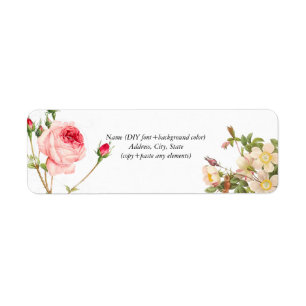 Etiqueta Rosas PixDezines Redoute Vintage