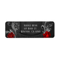 Rosas Rojas Bodas Góticas Ornamentadas Negras