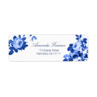 Rosas románticos de la época antigua - azul sobre