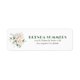 Etiqueta Rosas rosa pálida Bouquet
