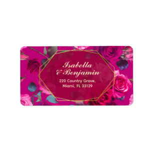 Etiqueta Rosas rosas rosas en Viva Magenta   BODA