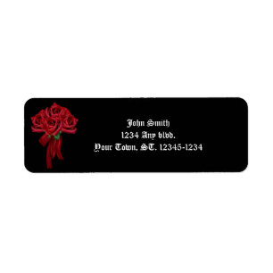Etiqueta Rose Bouquet Gothic Boda